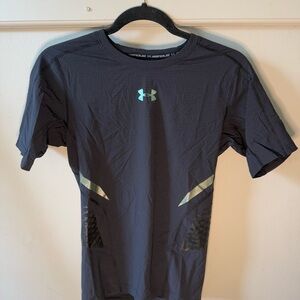 Under Armour Black Compression Short Sleeve Reflective Detail